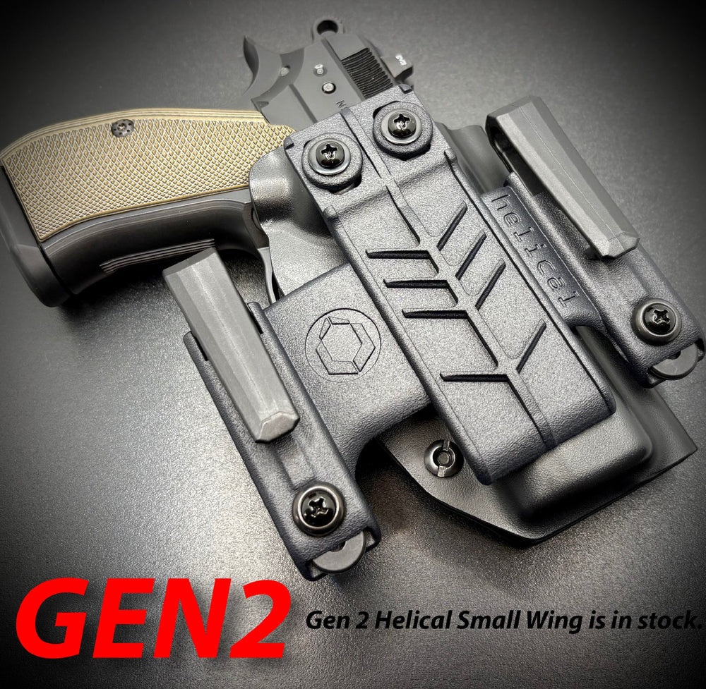 GEN2 - Helical Dual Clip Small Wing Holster System - $69- Select Draw Hand and Pistol Model