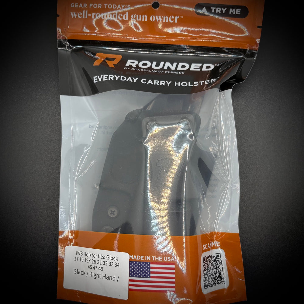 Rounded Concealment Holsters $44 to $59 - Select Draw Hand and Pistol Model