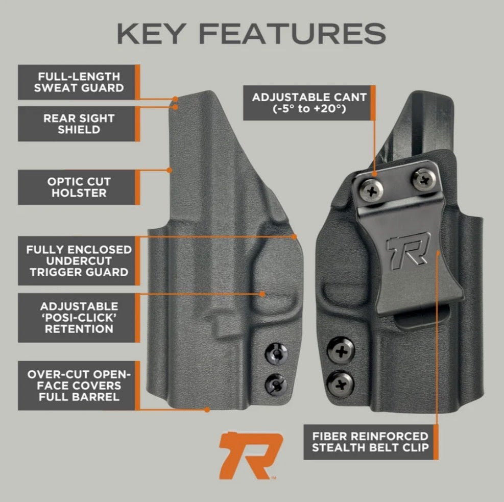 Rounded Concealment Holsters $44 to $59 - Select Draw Hand and Pistol Model
