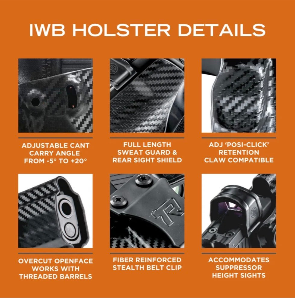 Rounded Concealment Holsters $44 to $59 - Select Draw Hand and Pistol Model